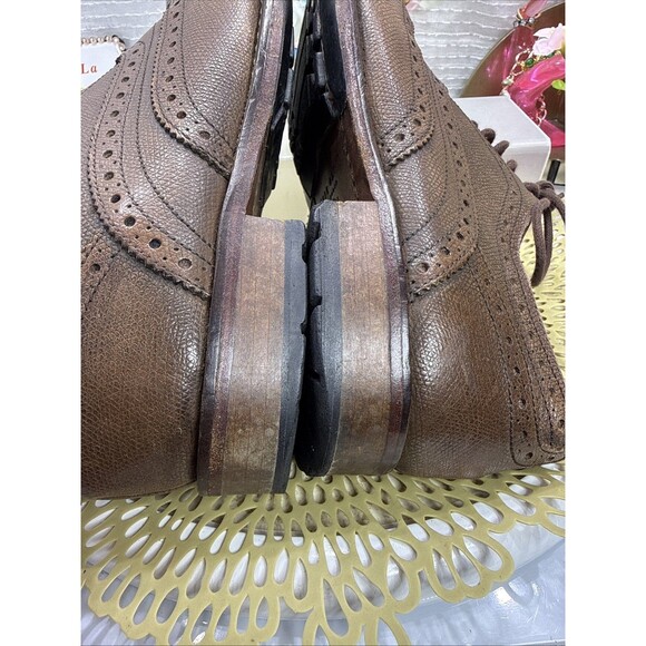 (N6) Ted Baker Mens Guri 7 Brown Oxford Brogue Dress Shoes Wingtip Size 8 main image 4